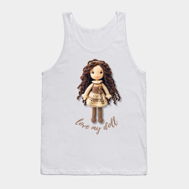 Handmade Wool Doll, Cozy and Cute - design 8 Tank Top by a4mbs